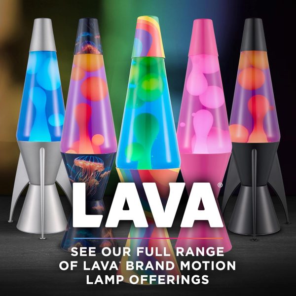 Lava The Original Lamp - New 14.5 Cerulean Blue ?C Classic Liquid Motion Lamp - White Wax and Blue Liquid - Item #2362 (Amazon Exclusive)